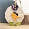 Small round Ceramic bird house decoration Pottery bird house 