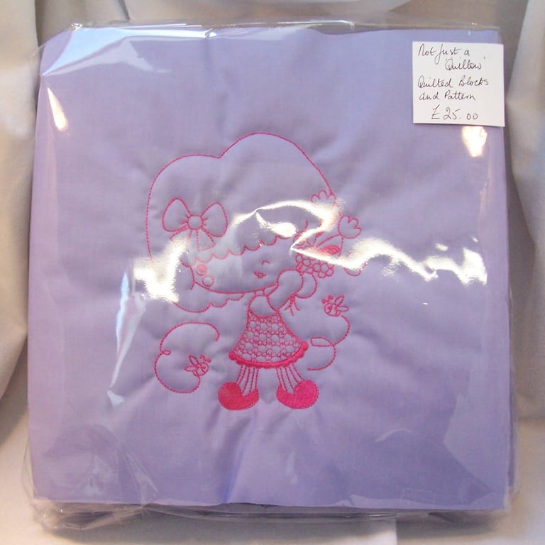 Ready Embroidered Quilt Blocks and Instructions for Sewing a Quilt and Pillow 