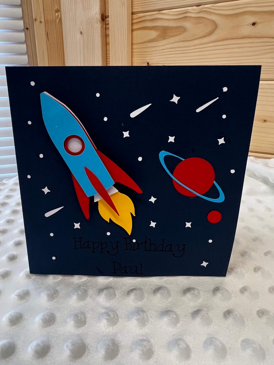 Rocket Birthday Card, Retirement Card, Fathers Day Card