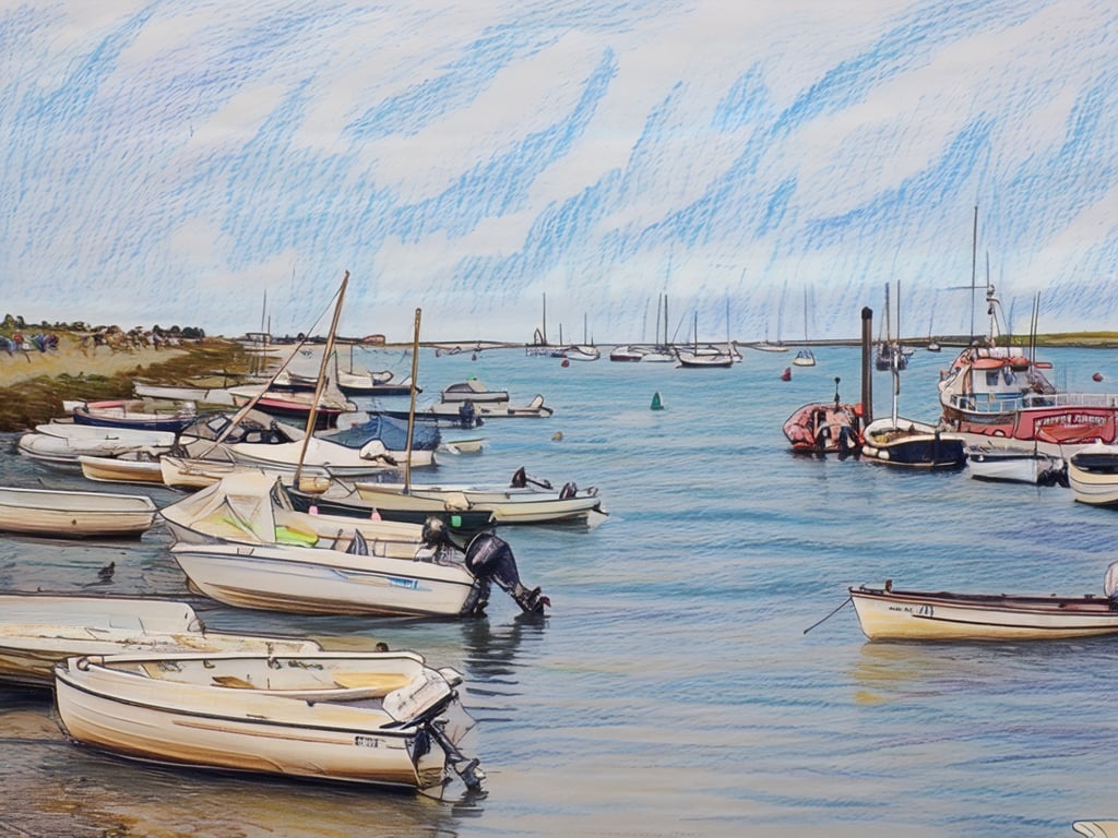 Boats Wells-Next-Sea Norfolk Greeting Card A5 