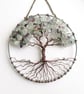 Fluorite Tree of life Sun Catcher, Wire wrapped tree ornament, window decoration - Image 1