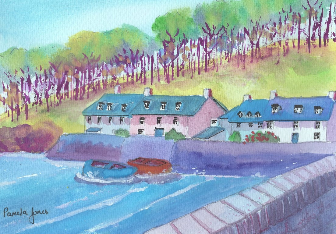 Dale, Pembrokeshire, West Wales - Original Watercolour in 14 x 11 '' Mount