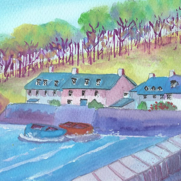 Dale, Pembrokeshire, West Wales - Original Watercolour in 14 x 11 '' Mount
