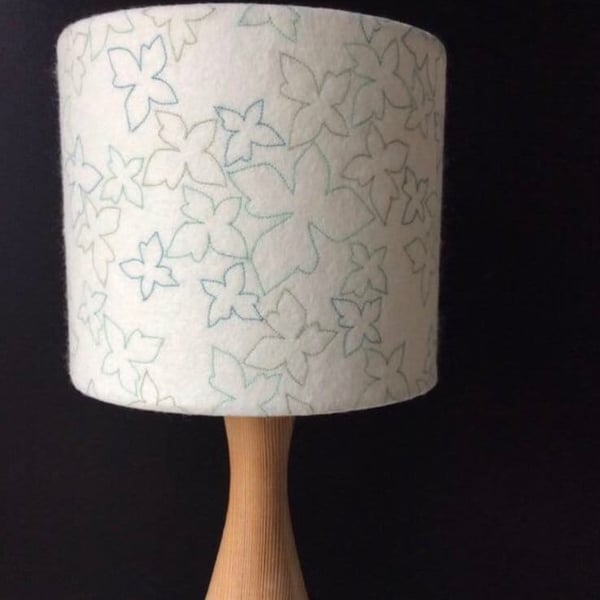 Hydrangea Leaf Embroidered Lampshade