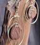 Handmade Red Welsh Slate Hoop Earrings – Stone & Stainless Steel Jewellery - Image 2
