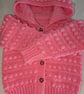 Pink hooded cardigan for a young girl ages two and a half  - Image 2