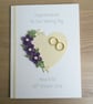 Quilled handmade wedding congratulations card - personalised - Image 4