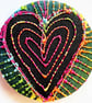 Buttons 1 inch button Hand Dyed Silks and Cottons Free Machine Embroidery Button - Image 1