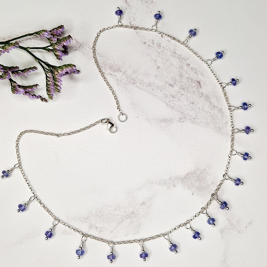 Tanzanite Drop Necklace