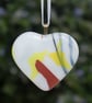 Fused Glass Heart on a Card - Image 1