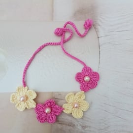 Dog & Cat spring collar crochet necklace