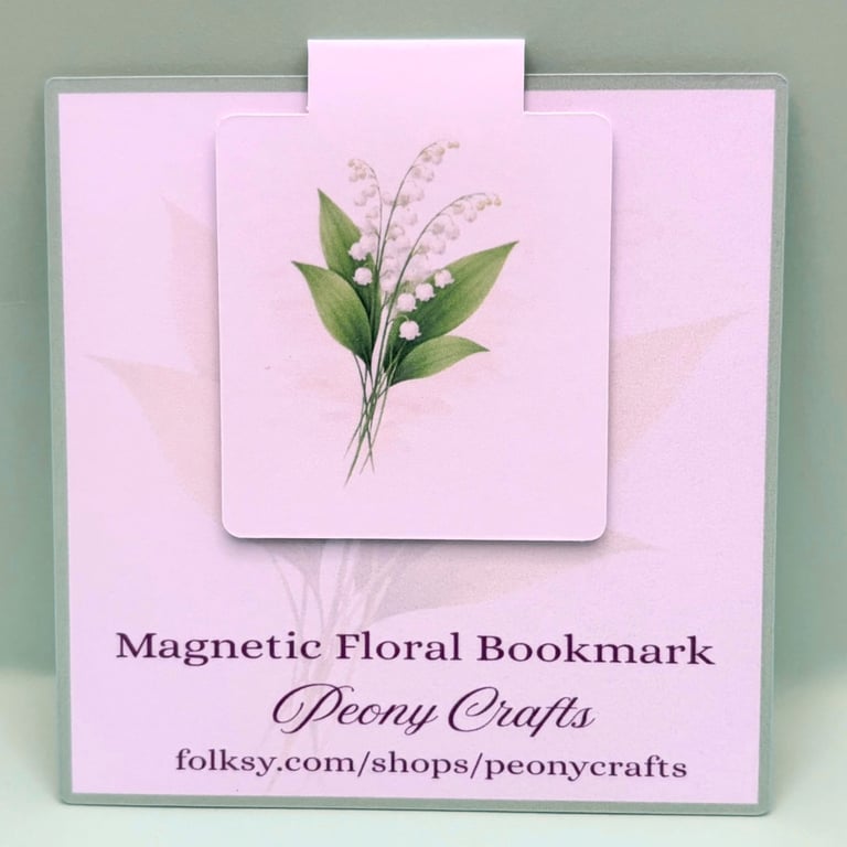 Lily of the Valley Magnetic Bookmark - Botanical Bookmark Gift