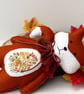 Decorative felt fox, hand sewn woodland fox, hanging decoration  - Image 2