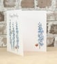 Birthday Card Floral Delphinium Flowers - Image 2
