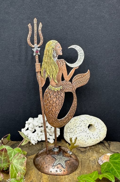 Mermaid Mixed Metal Decorative Piece