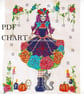 Roses and Skulls lady Day of the dead theme cross stitch Instant Download chart - Image 1