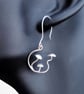 Silver mushroom earrings - Image 2