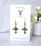 Charm Earrings - Silver Toadstool