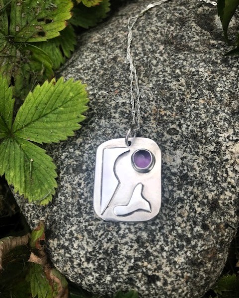 Handmade Sterling Silver 925 Amethyst Pendant Necklace - Unique Silver Jewellery