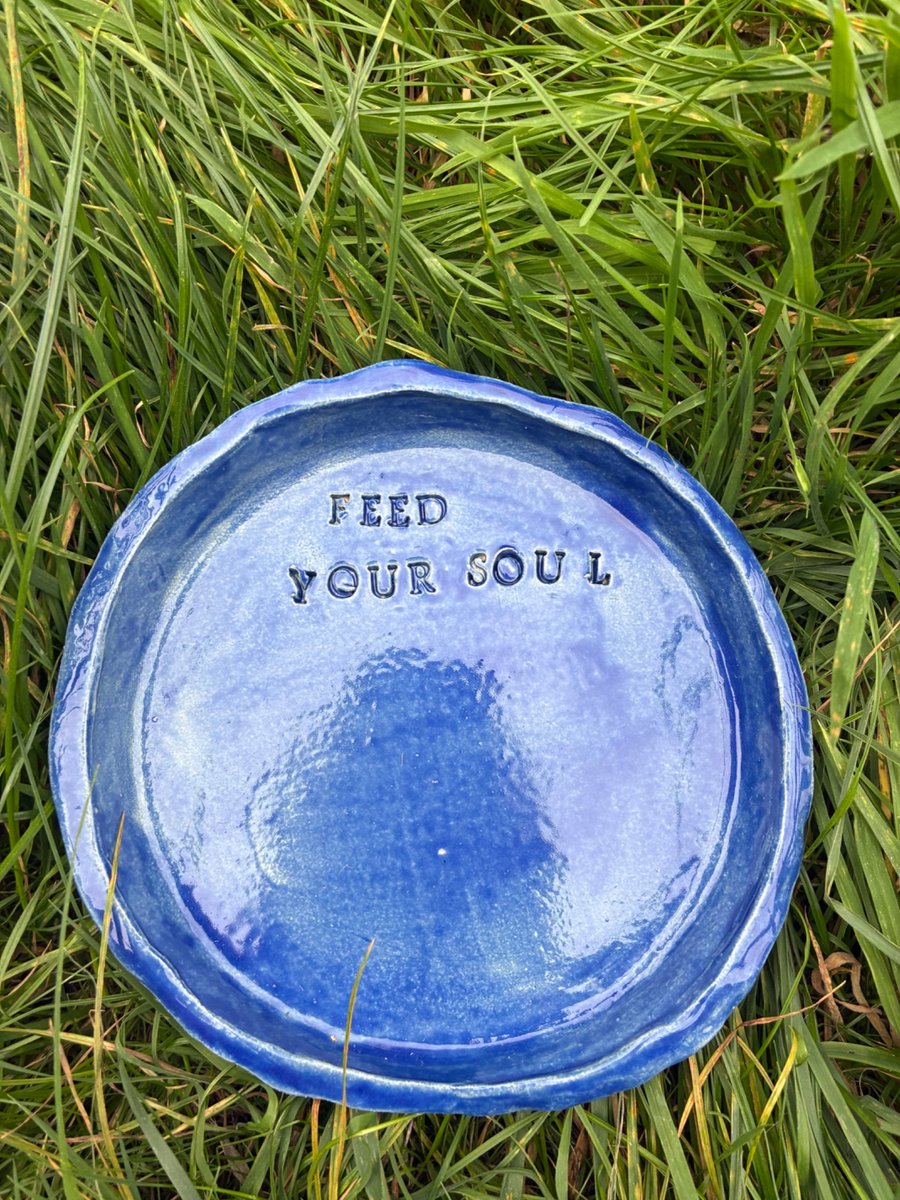 Plate handbuilt Feed your soul 