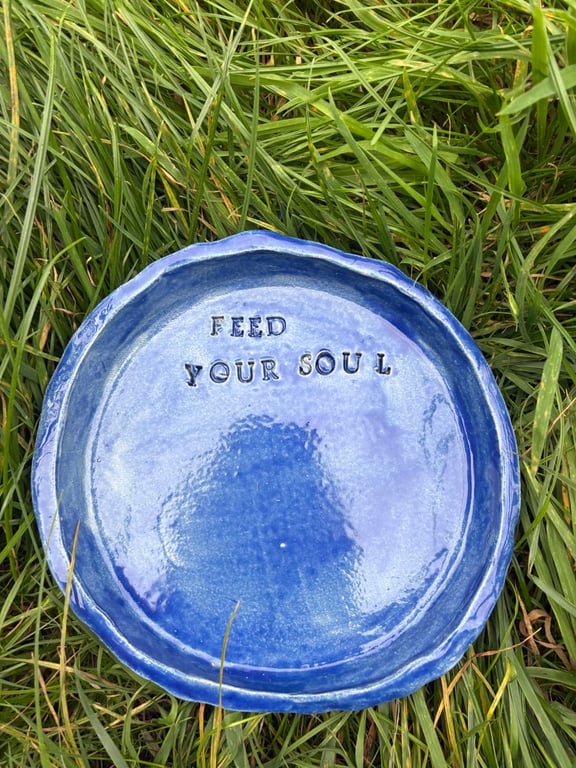 Plate handbuilt Feed your soul 