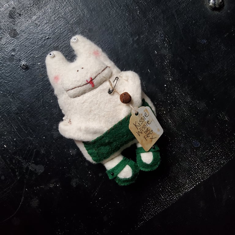 handmade cotton primitive frog