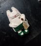 handmade cotton primitive frog