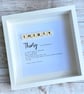 Thirty 30th Birthday Scrabble Minifigures Frame Personalised 