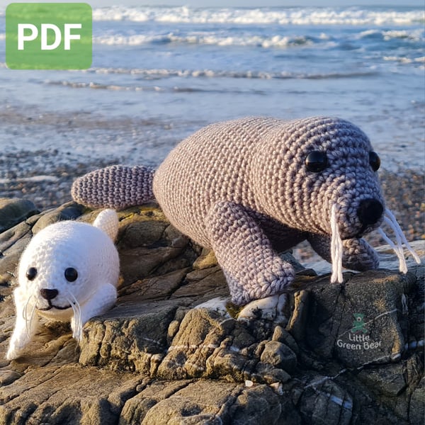 Sandy the Seal Crochet Pattern, Seal Amigurumi Pattern, Seals