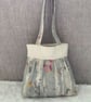 Tote Bag, Pleated Tote Bag, Linen, Day Bag, Handmade Bag, Voyage Fabric - Image 7