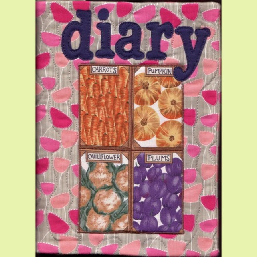 Quilted diary 2011 ( gardening fabric cover)
