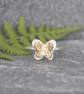 Sterling silver butterfly ring, dainty handmade ring