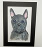 Original French bulldog portrait 5x7"  - Image 2