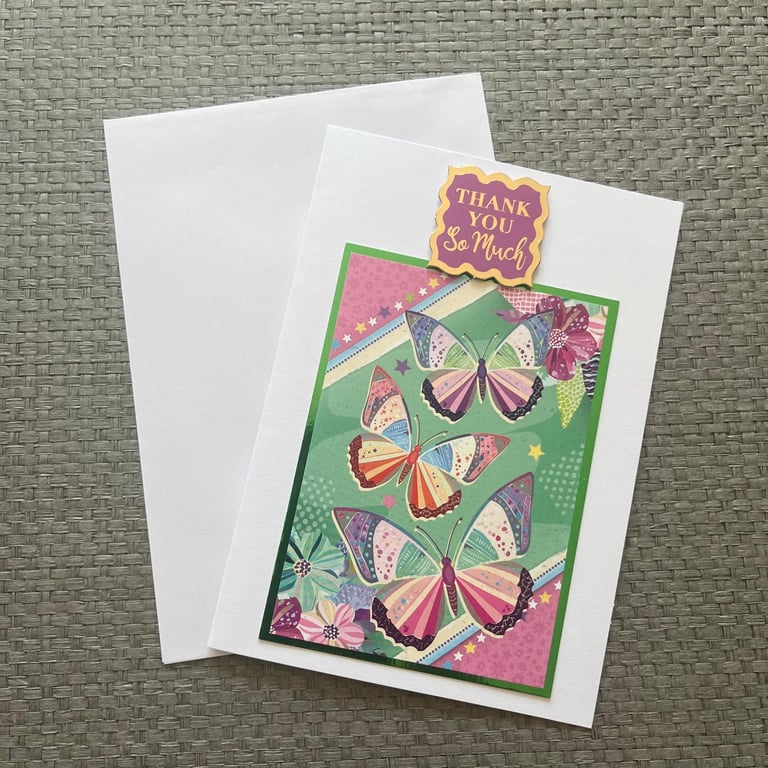 Butterfly thank you card