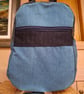 Denim and tweed backpack
