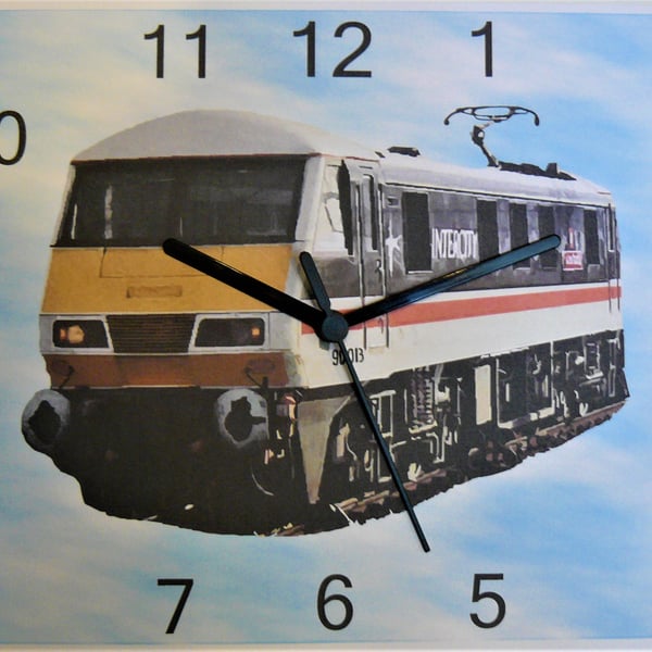 Class 90 Electric Locomotive wall hanging clock classic british rail electric lo