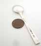 Handstamped vintage coffeespoon with heart, love, floral spoon - Image 3