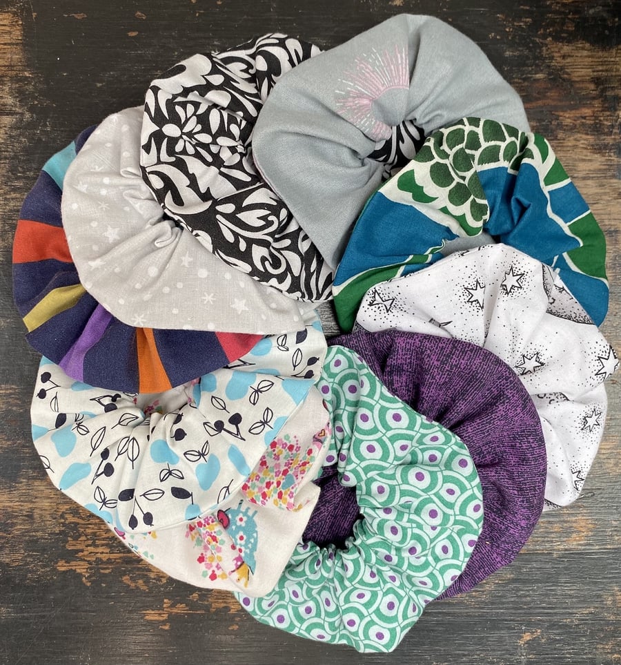 Upcycled Fabric Hair Scrunchies