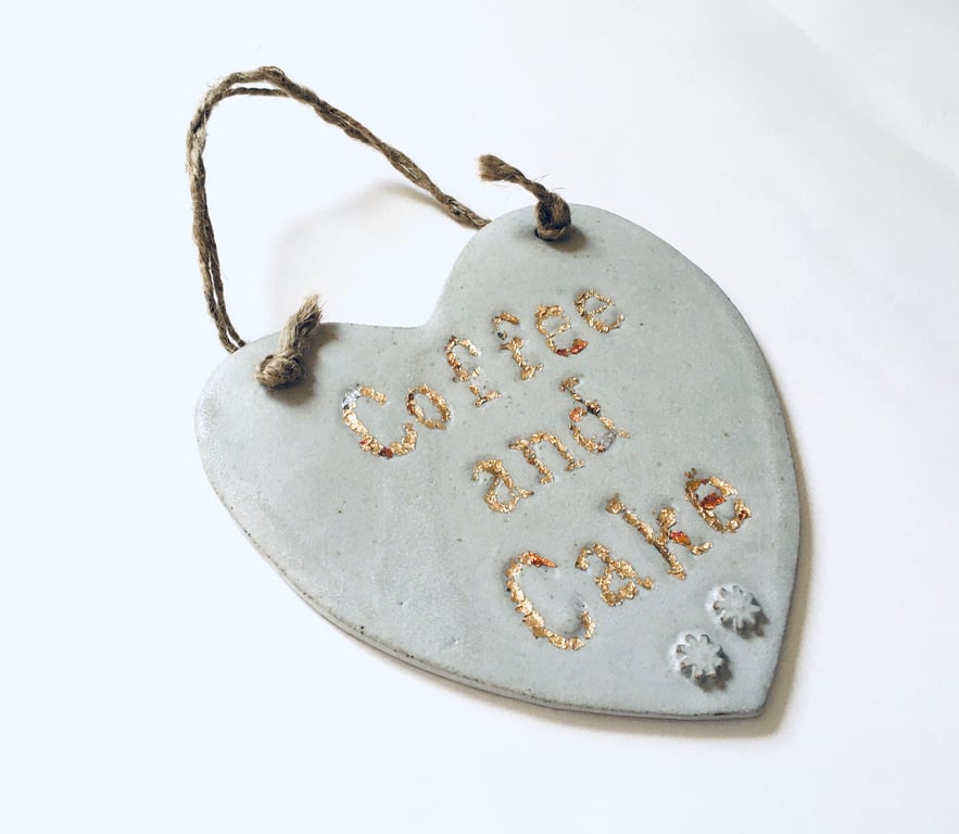 Handmade Ceramic novelty hanging board, home decor, stoneware pottery