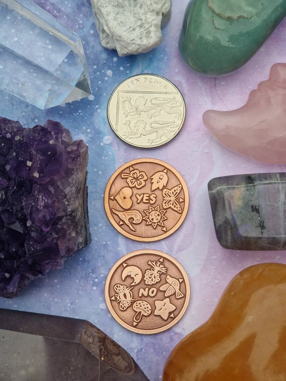 Copper Oracle Coin,  Intuition tools