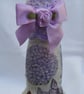 Handmade Lavender Decoupaged Recycled Bottle Lamp  - Image 6