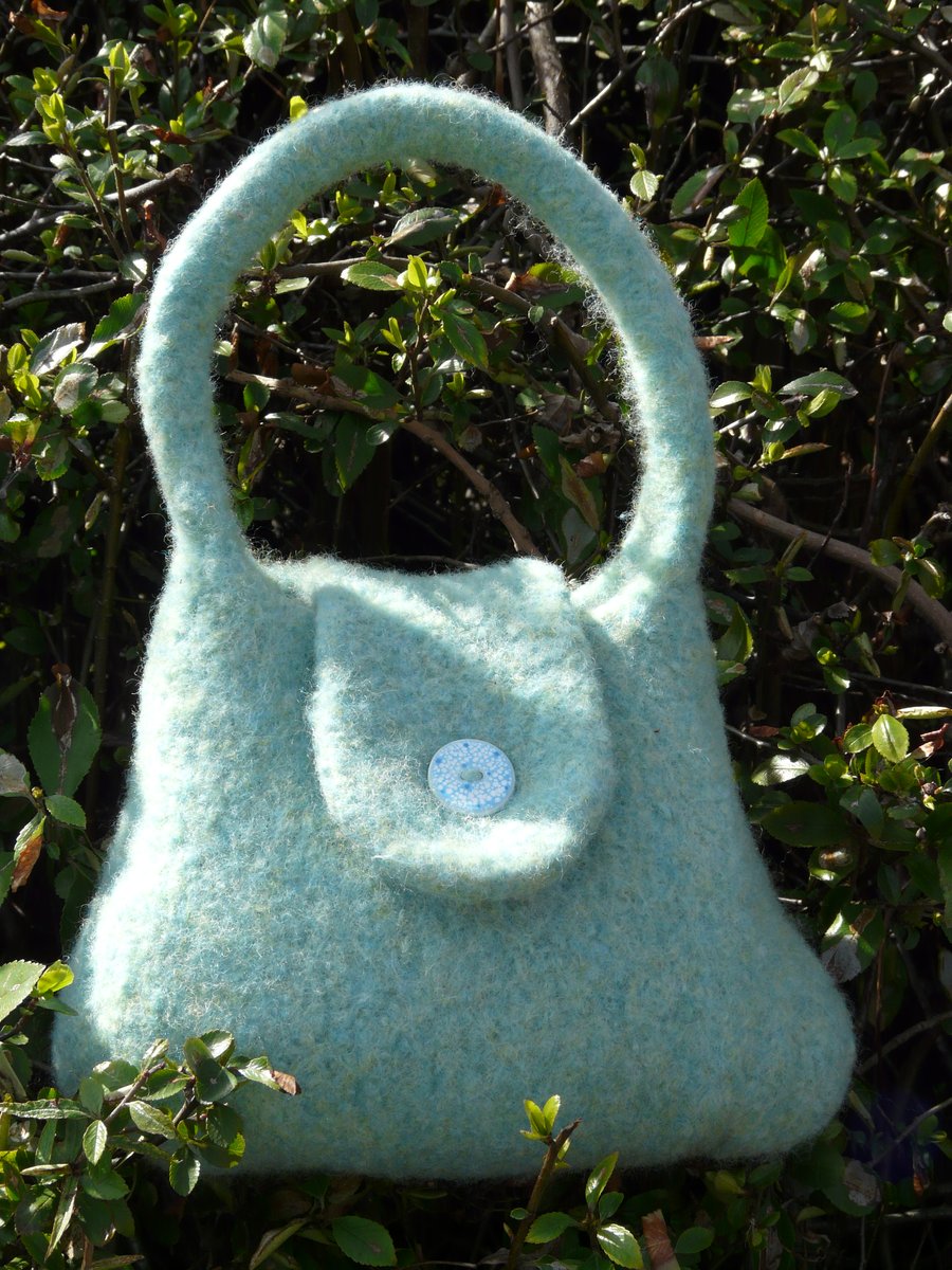 Handmade Felted Wool Handbag