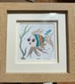 Framed Cartoon Fish Drawing - Image 1