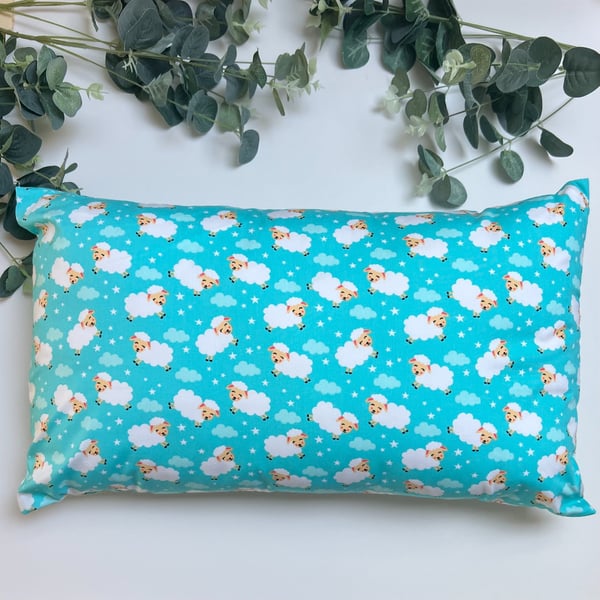 Rectangle Cushion in a cute sheep print cotton fabric - Home Decor