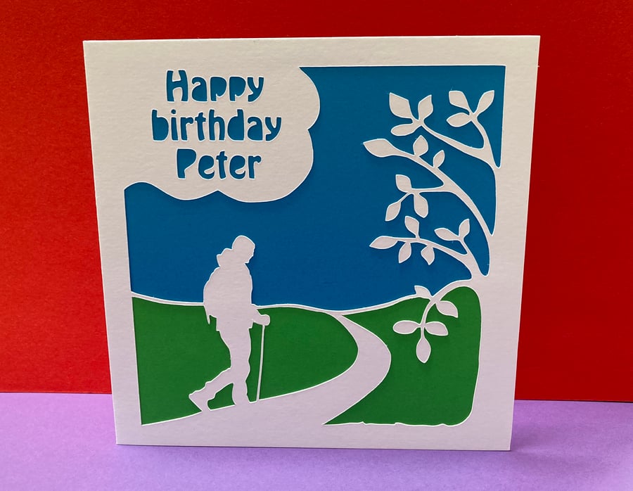 Rambling, Hiking, Walking - Birthday Card - Father's Day Card