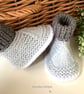Designer Baby Cardigan & Matching Booties Hand Knitted Set Size 3-9 months  - Image 4
