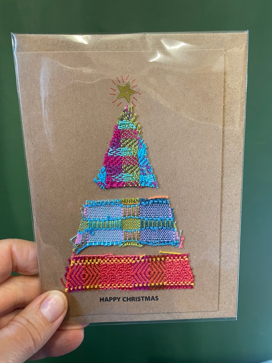 Hand Woven Christmas Card design 11