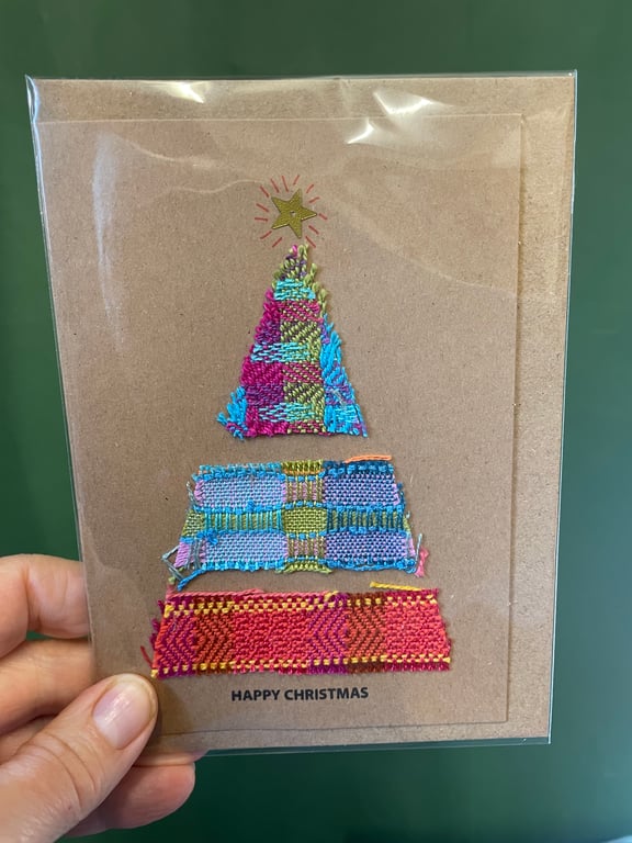 Hand Woven Christmas Card design 11
