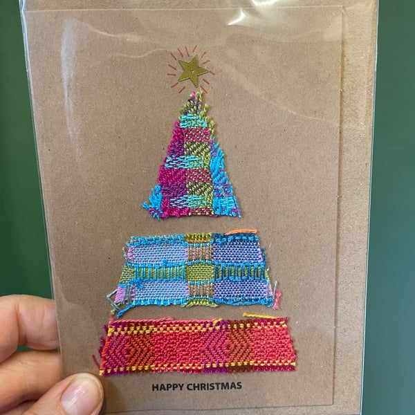 Hand Woven Christmas Card design 11