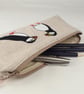 Pencil Case Crafters Pouch Handmade Puffin Nature Wildlife  - Image 2